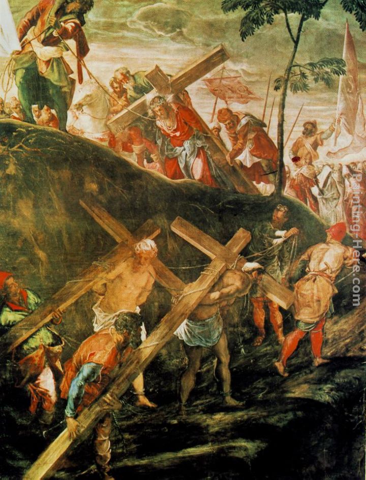 The Ascent to Calvary painting - Jacopo Robusti Tintoretto The Ascent to Calvary art painting